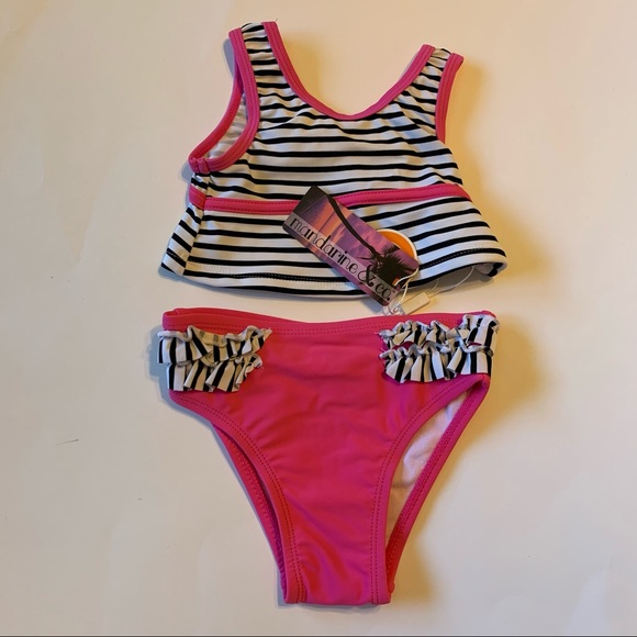 NWT 12M Mandarine & Co. pink swimsuit - Picture 6 of 12